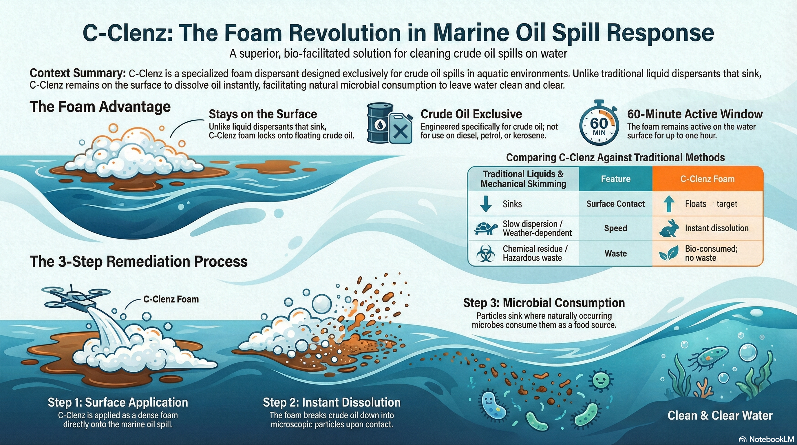 C-Clenz Foam Dispersant Infographic